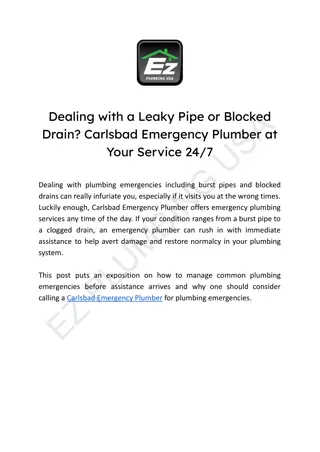 Dealing with a Leaky Pipe or Blocked Drain_ Carlsbad Emergency Plumber at Your Service 24_7