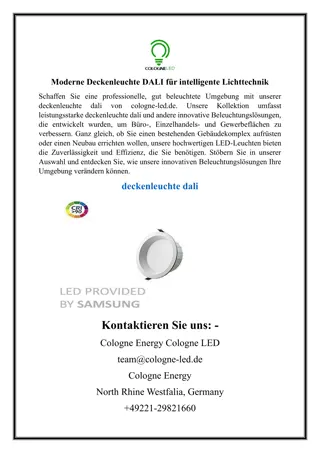 Moderne Deckenleuchte DALI für intelligente Lichttechnik