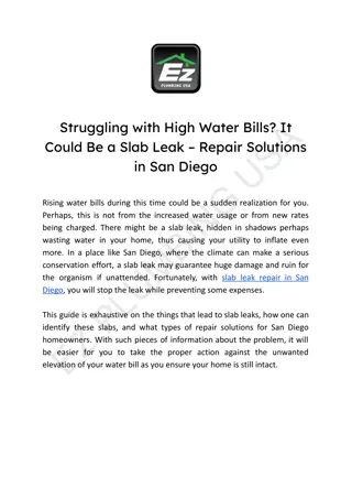 Struggling with High Water Bills_ It Could Be a Slab Leak – Repair Solutions in San Diego