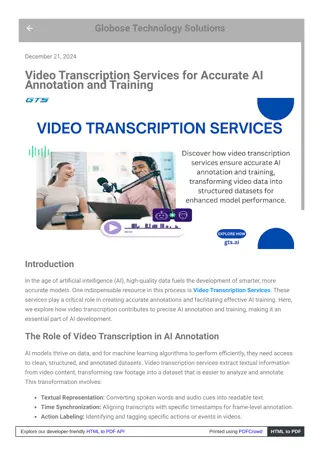 blogspot_Video Transcription Services for Accurate AI Annotation and Training