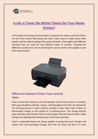 Is Ink or Toner the Better Choice for Your Home Printer?