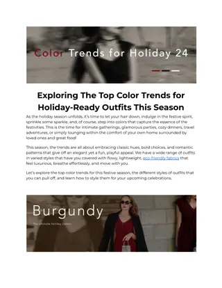 Exploring The Top Color Trends for Holiday-Ready Outfits This Season – Reistor