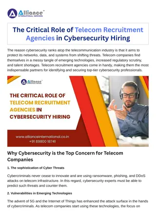 The Critical Role of Telecom Recruitment Agencies in Cybersecurity Hiring