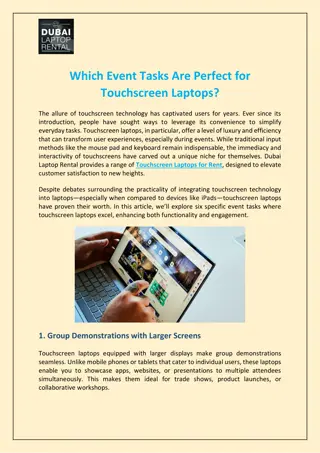 Which Event Tasks Are Perfect for Touchscreen Laptops?