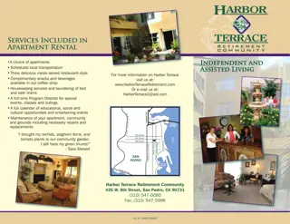 Harbor Terrace Services Included in Apartment Rental