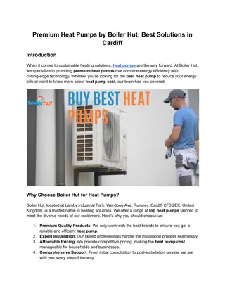 Premium Heat Pumps by Boiler Hut_ Best Solutions in Cardiff