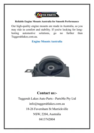 Reliable Engine Mounts Australia for Smooth Performance03