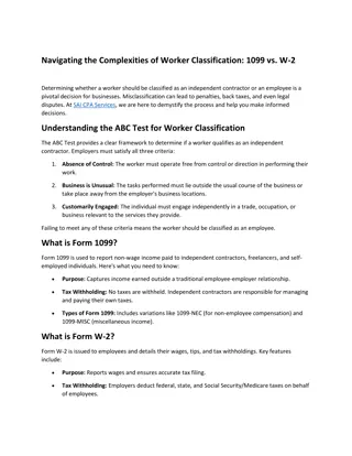 Navigating the Complexities of Worker Classification: 1099 vs. W-2