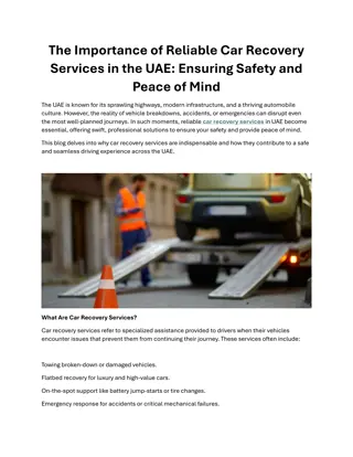 The Importance of Reliable Car Recovery Services in the UAE