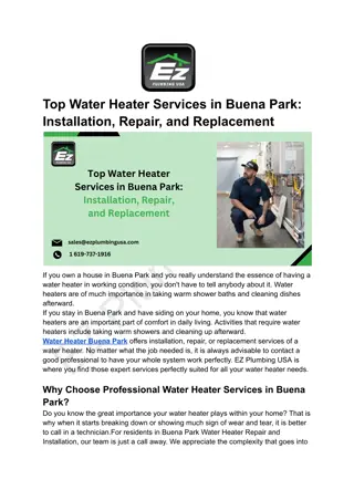 Top Water Heater Services in Buena Park_ Installation, Repair, and Replacement