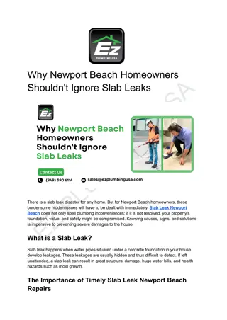 Slab Leak Newport Beach | Expert Detection & Repair Services