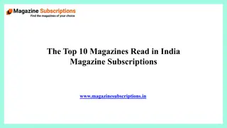 The Top 10 Magazines Read in India Magazine Subscriptions