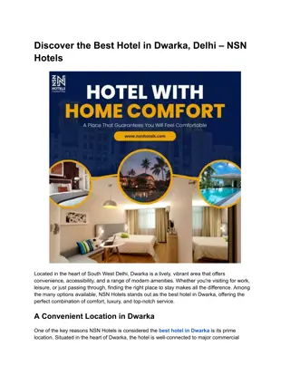 Discover the Best Hotel in Dwarka, Delhi – NSN Hotels