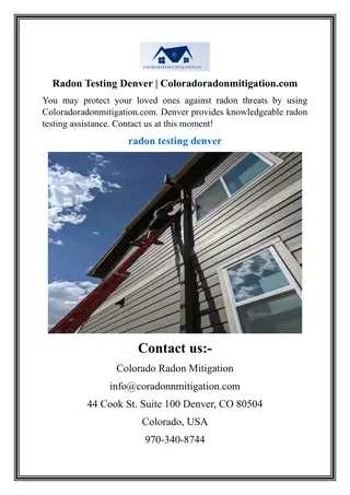 Radon Testing Denver  Coloradoradonmitigation