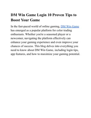 DM Win Game Login 10 Proven Tips to Boost Your Game