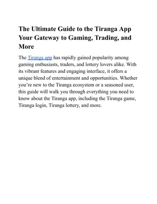 The Ultimate Guide to the Tiranga App Your Gateway to Gaming, Trading, and More