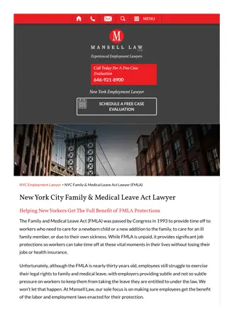 New York City Family & Medical Leave Act (FMLA) Lawyer | Mansell Law