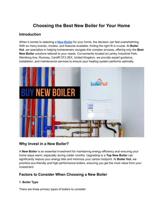 Choosing the Best New Boiler for Your Home