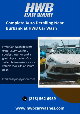 Complete Auto Detailing Near Burbank at HWB Car Wash