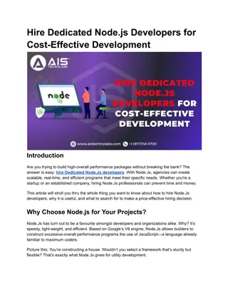 Hire Dedicated Node.js Developers for Cost-Effective Development