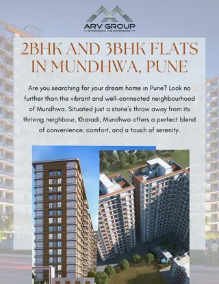 2BHK and 3BHK Flats in Mundhwa, Pune | ARV Uthville