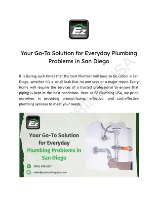 Your Go-To Solution for Everyday Plumbing Problems in San Diego