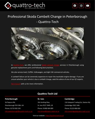 Professional Skoda Cambelt Change in Peterborough - Quattro-Tech