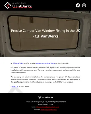 Precise Camper Van Window Fitting in the UK - QT VanWerks