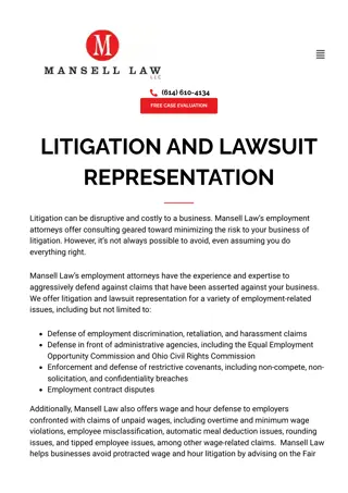 Expert Employment Lawsuit Representation in Columbus, Ohio