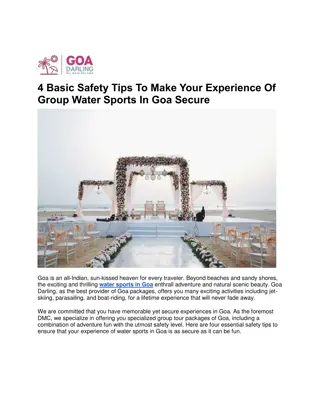 4 Basic Safety Tips To Make Your Experience Of Group Water Sports In Goa Secure