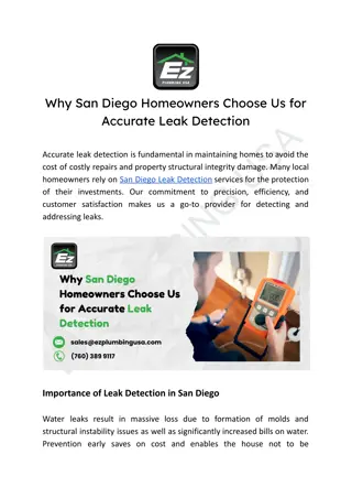 Why San Diego Homeowners Choose Us for Accurate Leak Detection