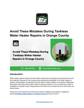 Avoid These Mistakes During Tankless Water Heater Repairs in Orange County