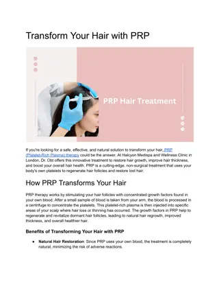 The Science Behind PRP Hair Treatment