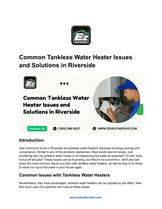 Common Tankless Water Heater Issues and Solutions in Riverside