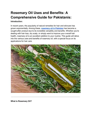 Rosemary Oil Uses and Benefits A Comprehensive Guide for Pakistanis