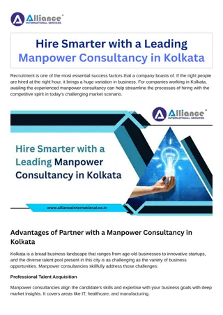 Hire Smarter with a Leading Manpower Consultancy in Kolkata