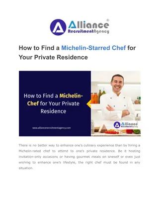 How to Find a Michelin-Starred Chef for Your Private Residence