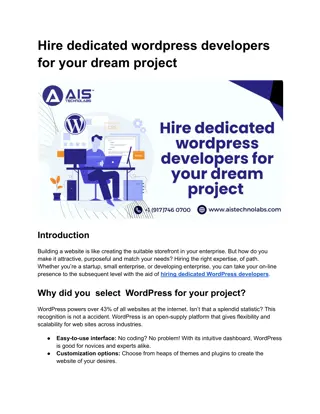 Hire dedicated wordpress developers for your dream project