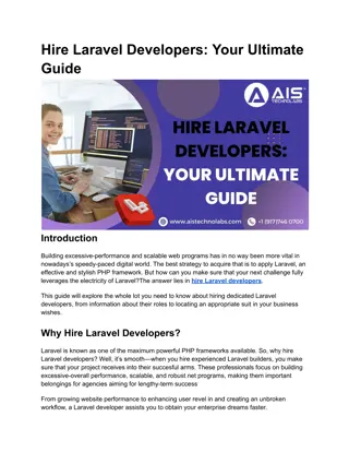 Hire Laravel Developers_ Your Ultimate Guide