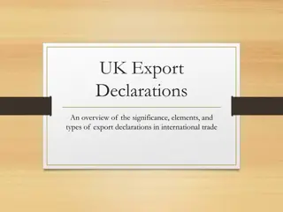 UK Export Declarations