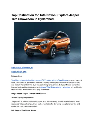 Top Destination for Tata Nexon_ Explore Jasper Tata Showroom in Hyderabad