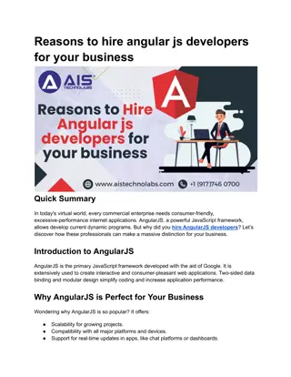 Reasons to hire angular js developers for your business