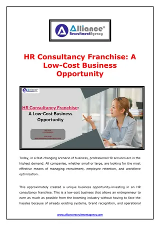 HR Consultancy Franchise - A Low-Cost Business Opportunity