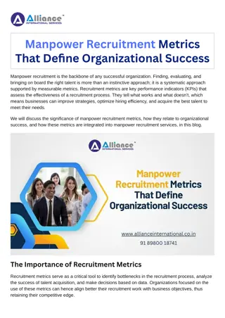 Manpower Recruitment Metrics That Define Organizational Success