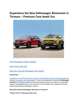 Experience the New Volkswagen Showroom in Thrissur – Premium Cars Await You