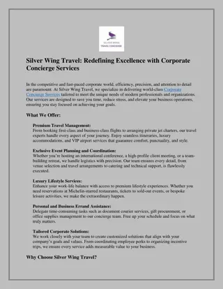 Silver Wing Travel Redefining Excellence with Corporate Concierge Services