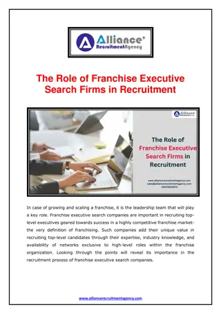 The Role of Franchise Executive Search Firms in Recruitment