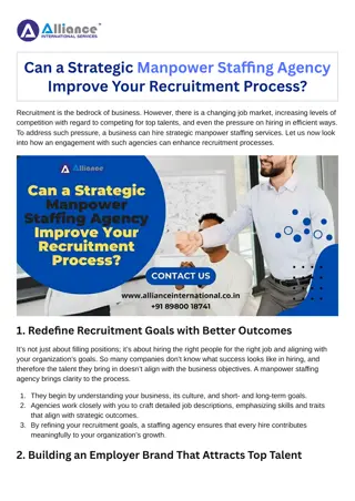 Can a Strategic Manpower Staffing Agency Improve Your Recruitment Process