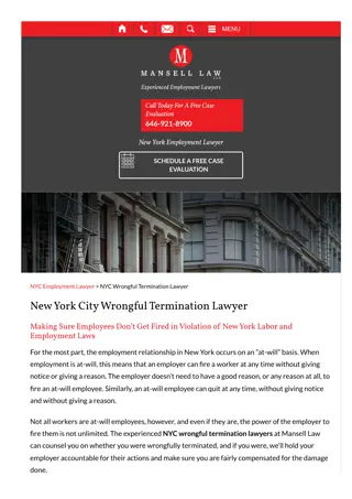 Facing wrongful termination in NYC? Know your rights!