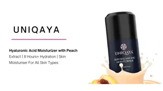 Skin Moisturiser With Hyaluronic Acid For All Skin Types